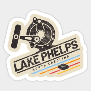 Fishing Reel for Fishing at Lake Phelps, North Carolina Sticker